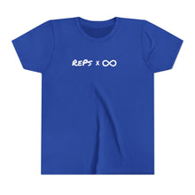Load image into Gallery viewer, Will Trainem Athletics Reps x infinity Youth Short Sleeve Tee