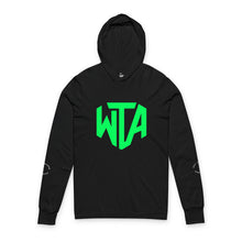 Load image into Gallery viewer, Will Trainem Athletics "WTA" Unisex Hooded Long Sleeve Tee