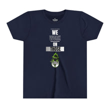 Load image into Gallery viewer, Will Trainem Athletics "WE WORK ON THOSE" Youth Short Sleeve Tee