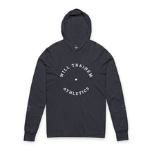 Load image into Gallery viewer, Will Trainem Athletics "." Unisex Hooded Long Sleeve Tee