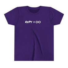 Load image into Gallery viewer, Will Trainem Athletics Reps x infinity Youth Short Sleeve Tee