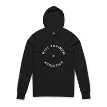 Load image into Gallery viewer, Will Trainem Athletics "." Unisex Hooded Long Sleeve Tee
