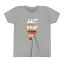 Load image into Gallery viewer, Will Trainem Athletics Keep Shooting Youth Short Sleeve Tee
