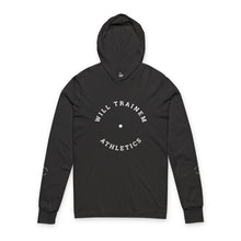 Load image into Gallery viewer, Will Trainem Athletics "." Unisex Hooded Long Sleeve Tee
