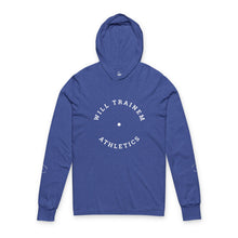 Load image into Gallery viewer, Will Trainem Athletics "." Unisex Hooded Long Sleeve Tee
