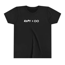 Load image into Gallery viewer, Will Trainem Athletics Reps x infinity Youth Short Sleeve Tee
