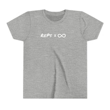 Load image into Gallery viewer, Will Trainem Athletics Reps x infinity Youth Short Sleeve Tee
