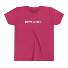 Load image into Gallery viewer, Will Trainem Athletics Reps x infinity Youth Short Sleeve Tee
