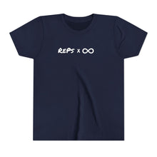 Load image into Gallery viewer, Will Trainem Athletics Reps x infinity Youth Short Sleeve Tee
