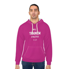 Load image into Gallery viewer, Will Trainem Athletics Pink Unisex Pullover Hoodie (AOP)
